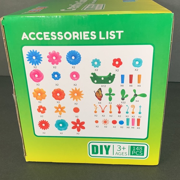 Creative Gardens Flower Arrangement Building Toy DIY Play Kit NIB Sealed Ages 3+ - Picture 13 of 16